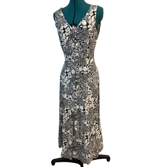 Vintage 90s Style Sleeveless Fit & Flare Corset Lace Back Boho Cottagecore Midi - Picture 1 of 10